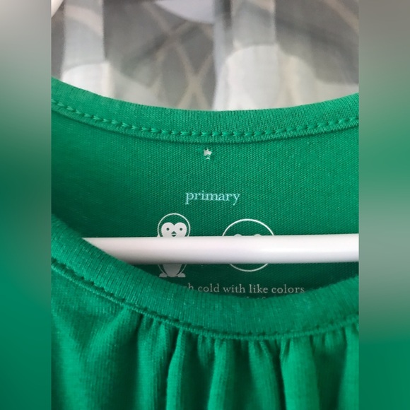 Primary size 8-9 years girls long sleeve 100% cotton green dress in VGUC - Picture 3 of 6